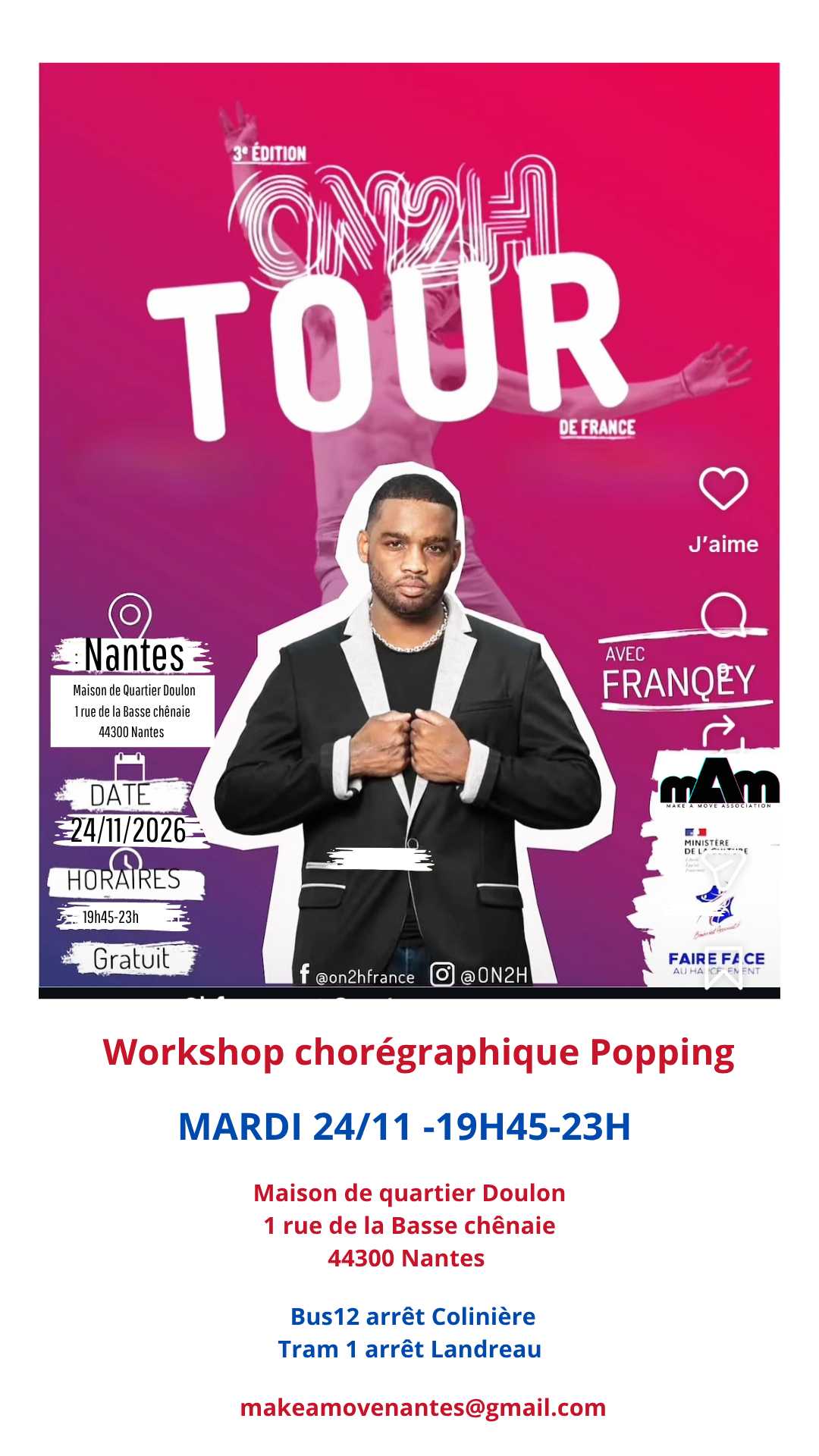 Flyer on2h tour story instagram